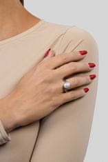 Brilio Silver Bájos aranyozott gyűrű valódi gyönggyel RI061Y (Kerület 50 mm)