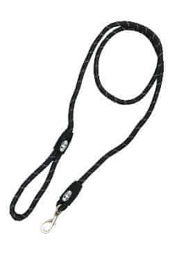 Kruuse BUSTER Fényvisszaverő kötélpóráz 120cm/13mm fekete