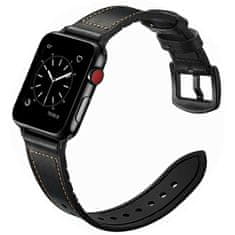 4wrist Bőr óraszíj Apple Watch-hoz - Black - 38/40/41 mm
