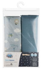 Canpol babies BONJOUR PARIS muszlin pelenka, 2 db, 70x70 cm, kék