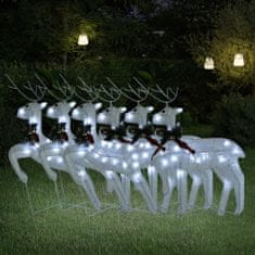 shumee 6 db karácsonyi rénszarvas 120 fehér LED-del