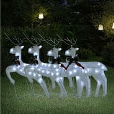 shumee 4 db karácsonyi rénszarvas 80 fehér LED-del