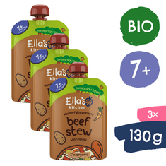 Ella's Kitchen BIO Párolt marhahús burgonyával (3×130 g)