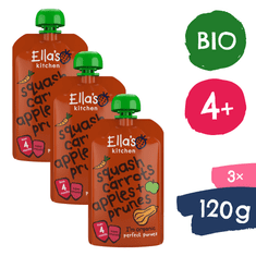 Ella's Kitchen BIO sütőtök, sárgarépa, alma és szilva (3x 120 g)
