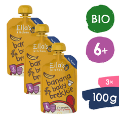 Ella's Kitchen 3× Bio reggeli banánnal és joghurttal (100 g)