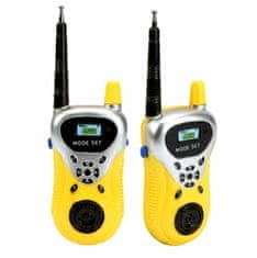 Lean-toys Két walkie talkie állomás készlete - hatótávolsága akár 100 m sárga