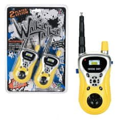 Lean-toys Két walkie talkie állomás készlete - hatótávolsága akár 100 m sárga