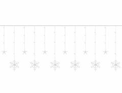 Malatec Újévi fényfüggöny 138 LED hideg fehér 2,5m hópelyhek 8 funkciós