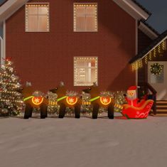 shumee felfújható karácsonyi Mikulás és rénszarvas LED-ekkel 138 cm