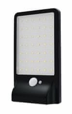 aptel Solar street 36 LED útlámpa PIR mozgásérzékelővel 6500K fekete