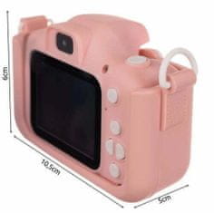 Kruzzel 3MP gyerekkamera LCD SD FULL HD rózsaszín + tok és szíj