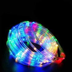 Ikonka Szilveszteri lámpák csőben 100 LED RGB színű 10m 8 funkciós