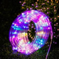 Ikonka Szilveszteri lámpák csőben 100 LED RGB színű 10m 8 funkciós