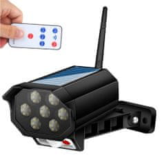 Dedra Napelemes hamis kamera SMD LED lámpával + mozgásérzékelővel és vezérlővel