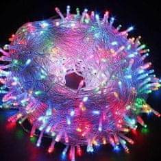 Ikonka Újévi fénylánc 500 LED RGBW színes 50m 8 funkció + távirányító