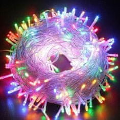 Ikonka Újévi fénylánc 500 LED RGBW színes 50m 8 funkció + távirányító