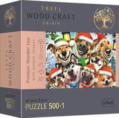 Trefl Wood Craft Origin puzzle karácsonyi kutyák 501 db