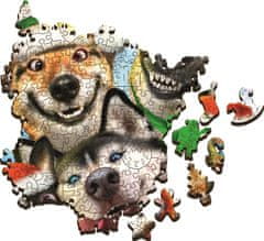 Trefl Wood Craft Origin puzzle karácsonyi kutyák 501 db