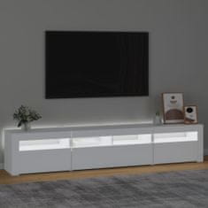 Greatstore fehér TV-szekrény LED-lámpákkal 210x35x40 cm