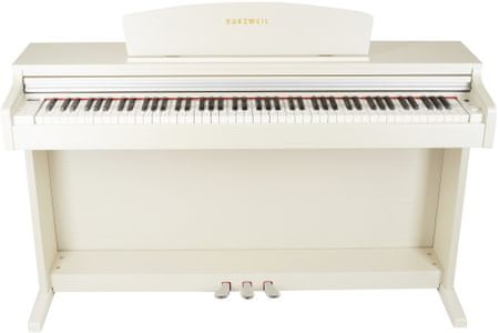 digitális zongora kurzweil M115-WH gyönyörű kialakítás usb midi rca 3 pedál beépített hangszórók