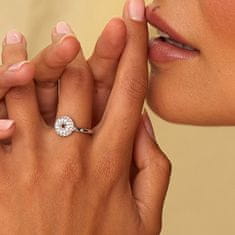 Hot Diamonds Csillogó ezüst gyűrű gyémánttal és topázzal Forever DR245 (Kerület 51 mm)
