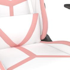 Greatstore fehér és rózsaszín műbőr játékszék lábtartóval