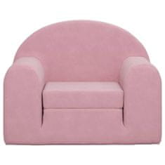 Vidaxl rózsaszín puha plüss gyerek kanapéágy 357021
