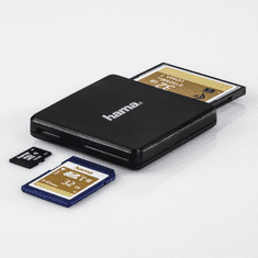 Hama Multi kártyaolvasó USB 3.0, SD/microSD/CF, fekete