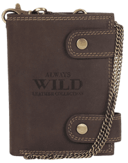 Always Wild Férfi bőr pénztárca RFID technológia biztosítja Mindszent barna univerzális