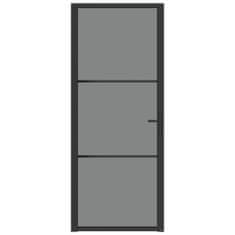 shumee fekete ESG üveg és alumínium beltéri ajtó 83 x 201,5 cm