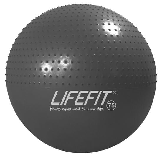 LIFEFIT Massage Ball gimnasztikai masszázslabda, 75 cm, sötétszürke