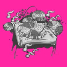 Baby Mix Szánkó tányér 60 cm MUSIC rózsaszín