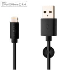 FIXED Adat- és töltőkábel USB/Lightning csatlakozókkal, 1 méter, MFI tanúsítvány, FIXD-UL-BK fekete