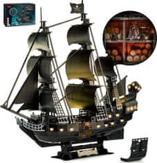 CubicFun Luminous 3D puzzle Vitorlás hajó Queen Anne's Revenge 293 darab