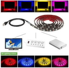 Lepro TV 5050 LED szalag RGB 2m USB IP65 - televízió világítás