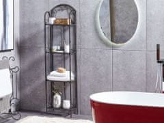 Beliani Négypolcos fekete fém fürdőszobai szekrény VALDIVIA