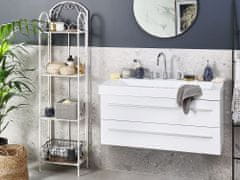Beliani Négyszintes fehér fürdőszobai polc VALDIVIA