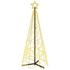 Greatstore kúp alakú karácsonyfa 200 meleg fehér LED-del 70 x 180 cm
