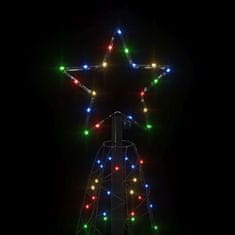 Greatstore kúp alakú karácsonyfa 200 színes LED-del 70 x 180 cm