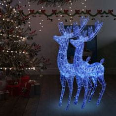 shumee 2 db kék XXL akril karácsonyi rénszarvas 250 LED 180 cm