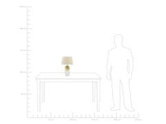 Beliani Arany és fehér kerámia asztali lámpa 43 cm VELISE