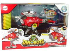 Lean-toys Dinobots 2in1 Dinoszaurusz nyílpisztoly piros Tyrannosaurus Rex pajzs 48 cm