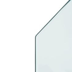 Vidaxl hatszög alakú kandalló-üveglap 120 x 60 cm 324144
