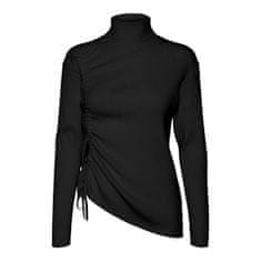 Vero Moda Női pulóver VMGOLDRIB 10276142 Black (Méret XS)