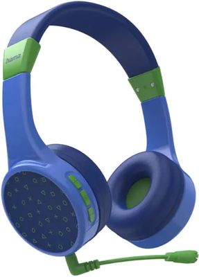 modern fülre helyezhető fejhallgató hama TeensGuard Bluetooth handsfree funkció 25 órás akkumulátor üzemidő korlátozott hangerő