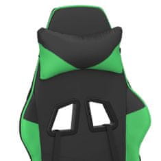 Greatstore fekete és zöld műbőr játékszék lábtartóval