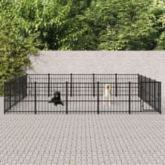 Greatstore acél kültéri kutyakennel 23,52 m²