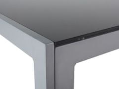 Beliani Fekete alumínium étkezőasztal 160 x 90 cm CATANIA