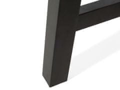 Beliani Fekete és világosbarna akácfa étkezőasztal 170 x 80 cm SCANIA