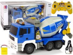 Lean-toys Beton teherautó távirányítású kék 2.4G forgó vödör